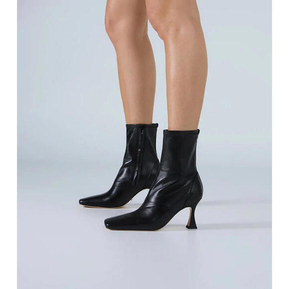 Revolve Tony Bianco Fomo  black Venice ankle boots stiletto heel SZ 5.5 NIB $240 - Picture 1 of 11